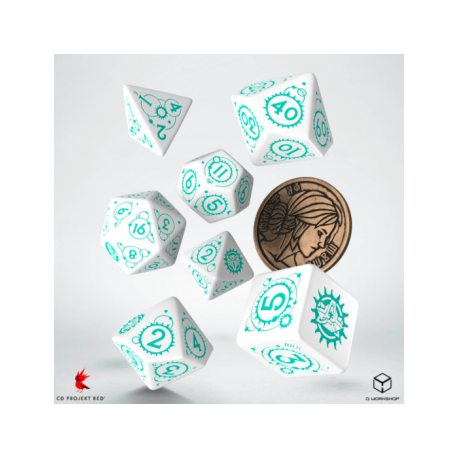 The Witcher Dice Set Ciri - The Law of Surprise (7 & unique coin)