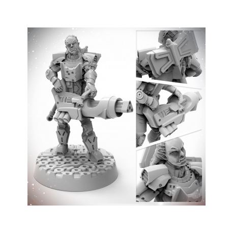 Starfinder Miniatures: Half-Orc Soldier - EN