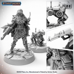 Starfinder Miniatures: Android Mechanic (with Mechanic's Drone) - EN