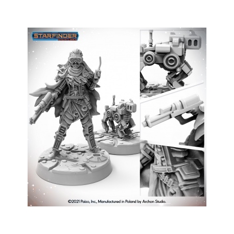 Starfinder Miniatures: Android Mechanic (with Mechanic's Drone) - EN