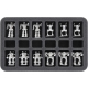HS035BT02 35 mm half-size foam tray with 18 slots for 12 BattleTech Mechs and accessories