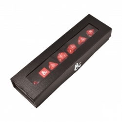 UP - Heavy Metal Red and White RPG Dice Set for Dungeons - Dragons
