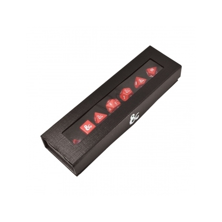 UP - Heavy Metal Red and White RPG Dice Set for Dungeons & Dragons
