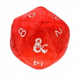 UP - Red and White D20 Jumbo Plush for Dungeons - Dragons