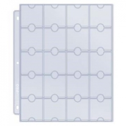 UP - 20-Pocket Platinum Page for Coins and Tokens (10-pack)