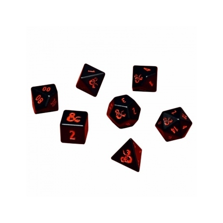 UP - Heavy Metal 7 RPG Set Dice for Dungeons & Dragons