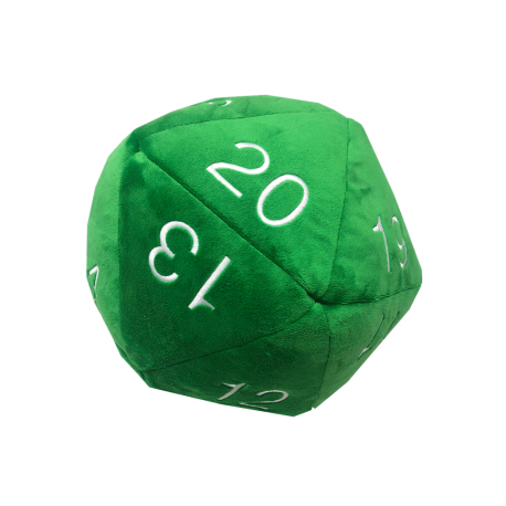 UP - Dice - Jumbo D20 Novelty Dice Plush in Green with White Numbering