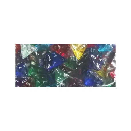 Chessex Translucent Bags of 50 Dice - Bag of 50: Translucent d4