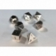 Chessex Specialty Dice Sets - Solid Metal Silver Colour Poly 7 die set