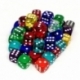 Chessex Translucent Bags of 50 Dice - Bag of 50 Asst. Loose Trans. 12mm d6 w/pips Dice