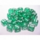 Chessex Translucent 12mm d6 with pips Dice Blocks (36 Dice) - Green w/white