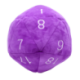 UP - Dice - Jumbo D20 Novelty Dice Plush in Purple with White Numbering