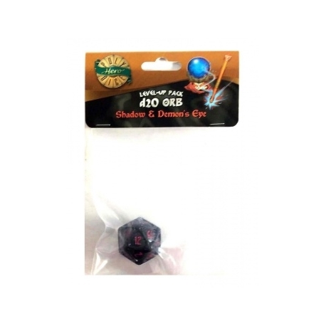 PolyHero 1d20 Orb - Shadow with Demon's Eye