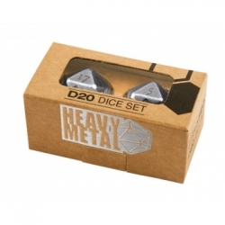 UP - Dice - Heavy Metal D20 2-Dice Set - Chrome