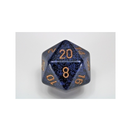 Chessex Speckled 34mm 20-Sided Dice - Golden Cobalt