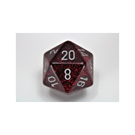 Chessex Speckled 34mm 20-Sided Dice - Silver Volcano