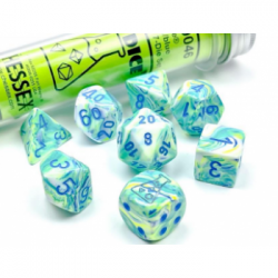 Chessex Festive Polyhedral Garden/blue 7-Die Set