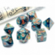 Chessex Lustrous Polyhedral Alpestris/orange 7-Die Set