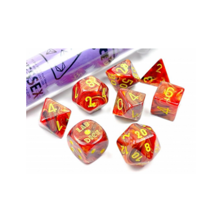 Chessex Vortex Polyhedral Underworld/yellow 7-Die Set