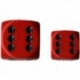 Chessex Opaque 16mm d6 with pips Dice Blocks (12 Dice) - Red w/black