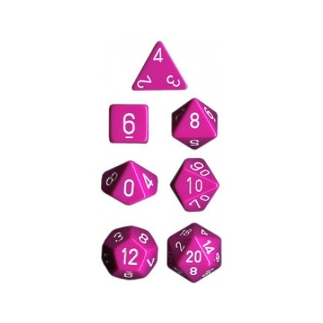Chessex Opaque Polyhedral 7-Die Sets - Light Purple w/white