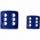 Chessex opaco 16 mm d6 con pepitas bloques de dados (12 dados) - azul con blanco