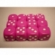 Chessex Opaque 16mm d6 with pips Dice Blocks (12 Dice) - Light Purple w/white