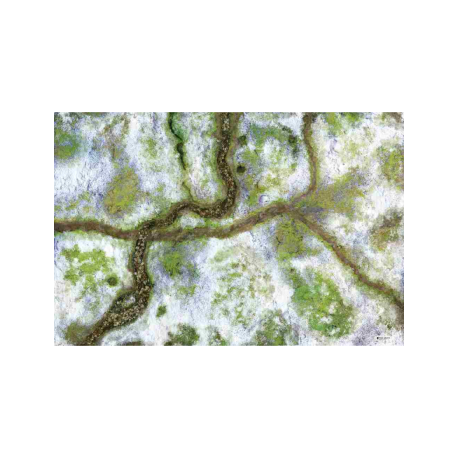 Kraken Wargames Gaming Mat - Snow Valley 6x4 Gaming Mat