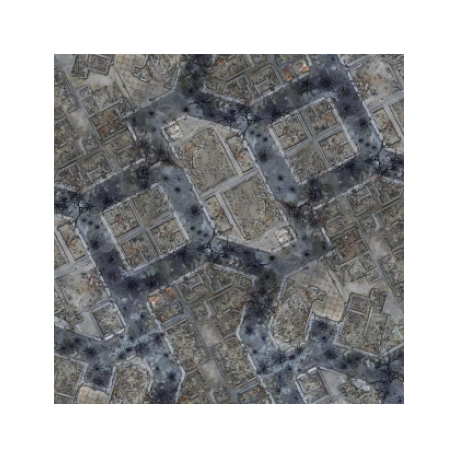 Kraken Wargames Gaming Mat - Titan Warzone City 4x4 2.0
