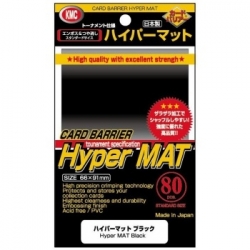KMC Standard Sleeves - Hyper Mat Black (80 Sleeves)