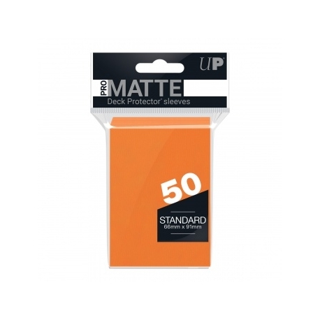 UP - Standard Sleeves - Pro-Matte - Non Glare - Orange (50 Sleeves)