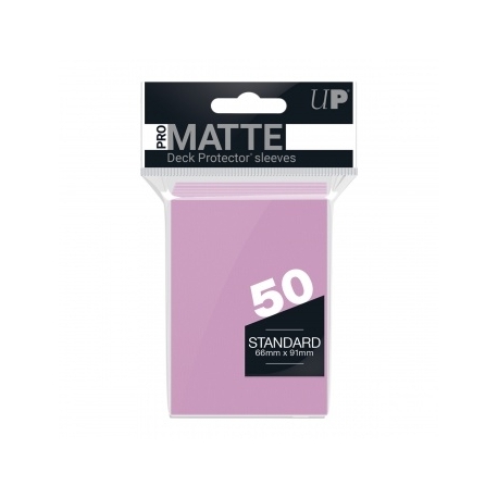 UP - Standard Sleeves - Pro-Matte - Non Glare - Pink (50 Sleeves)