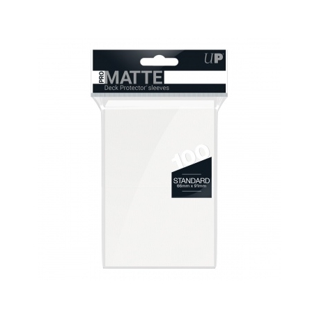 UP - Standard Deck Protector - PRO-Matte White (100 Sleeves)
