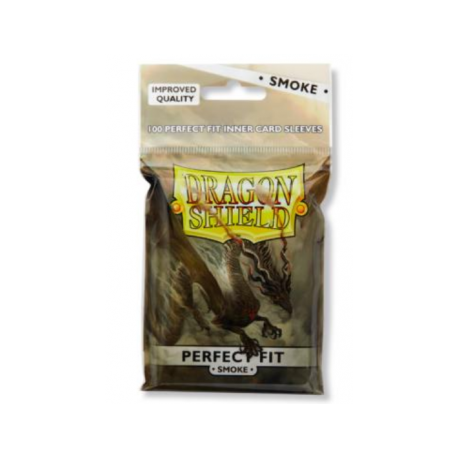 Dragon Shield Standard Perfect Fit Sleeves - Clear/Smoke (100 Sleeves)