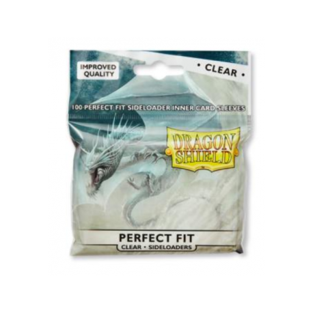 Dragon Shield Standard Perfect Fit Sideloading Sleeves - Clear/Clear (100 Sleeves)