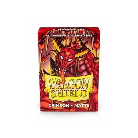 Dragon Shield Small Sleeves - Japanese Matte Crimson (60 Sleeves)