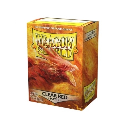 Dragon Shield Matte Art Sleeves - Clear Red (100 Sleeves)