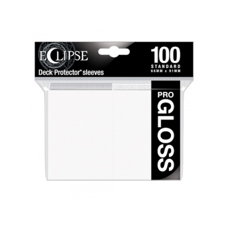 UP - Standard Sleeves - Gloss Eclipse - Arctic White (100 Sleeves)