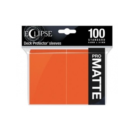 UP - Eclipse Matte Standard Sleeves: Pumpkin Orange (100 Sleeves)