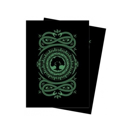 UP - Standard Sleeves for Magic: The Gathering Mana 7 Forest (100 Sleeves)