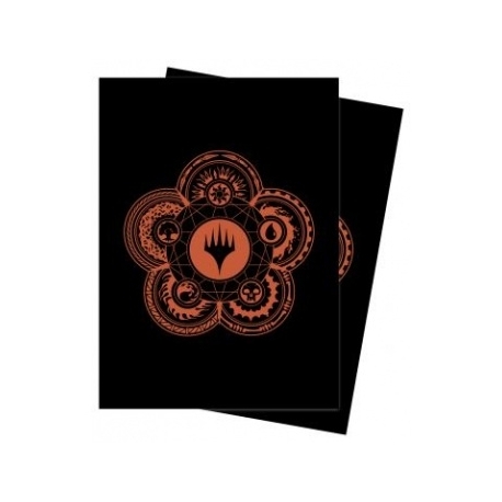 UP - Standard Sleeves for Magic: The Gathering Mana 7 Color Wheel (100 Sleeves)