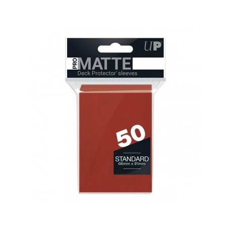 UP - Standard Sleeves - Pro-Matte - Non Glare - Red (50 Sleeves)