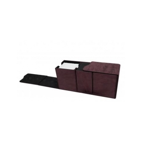 UP - Suede Collection Alcove Vault Deck Box - Ruby
