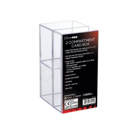 UP - 2-Piece Clear Card Box Two Compartment