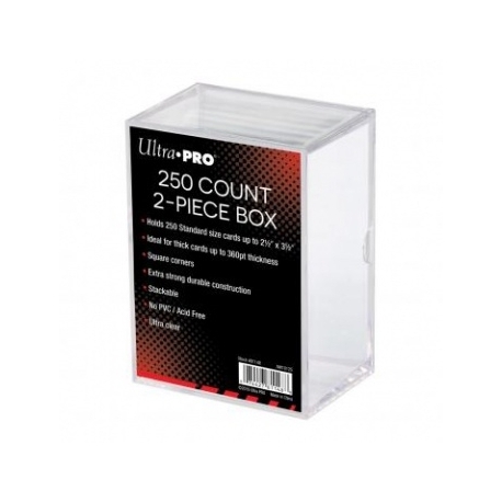 UP - 2-Piece 250 Count Clear Card Storage Box
