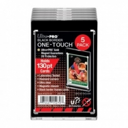 UP - 130PT Black Border UV One-Touch Magnetic Holder - 5 Pack