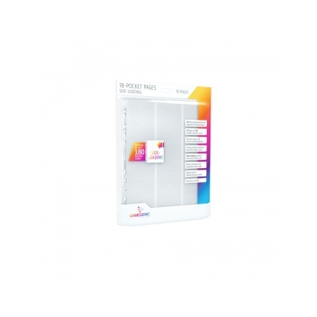 Gamegenic - Sideloading 18-Pocket Pages 10 pcs pack White