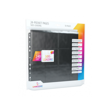 Gamegenic - 24-Pocket Sideloading Pages 10 pcs pack Black