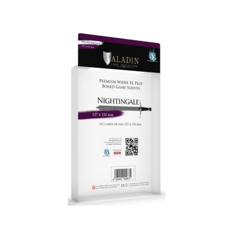 Paladin Sleeves - Nightingale Premium Wider XL PLUS 127x153mm (55 Sleeves)