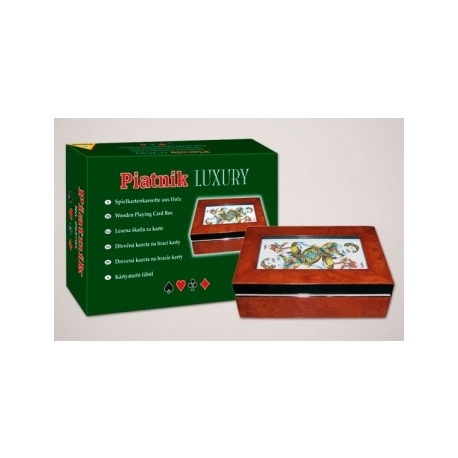 Luxuskassette Holz Glas (Bridge Poker)